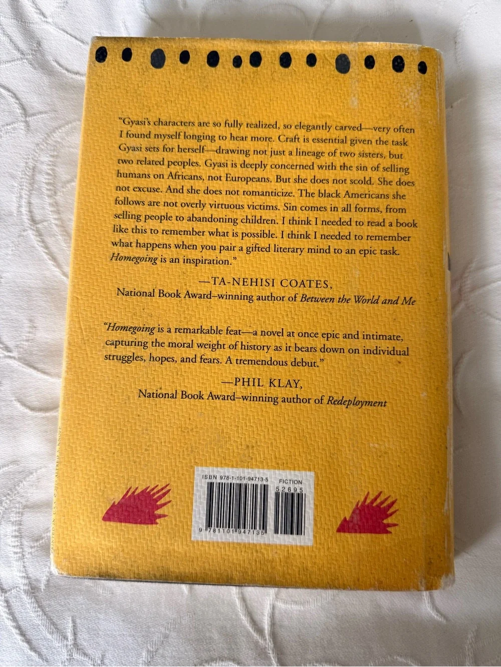 Homegoing Yaa Gyasi Hardcover Book Deckle Edge First Edition